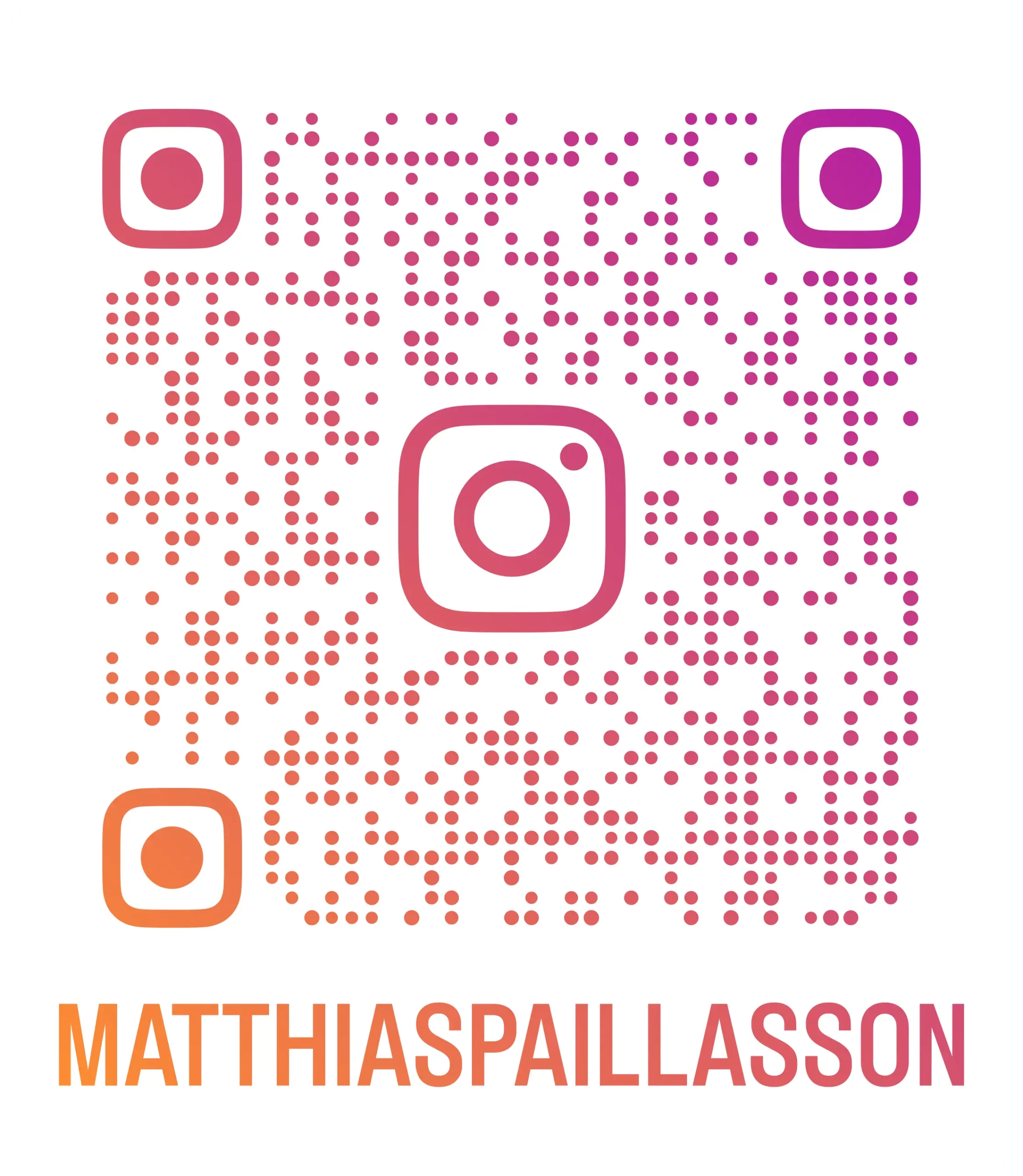 QR code pour redirection vers le compte instagram Matthiaspaillasson